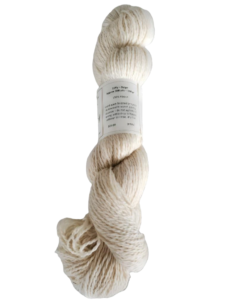 Luxurious Beige Alpaca Yarn – Soft 2-Ply Comfort, SKU 305 – Perfect for Your Projects!