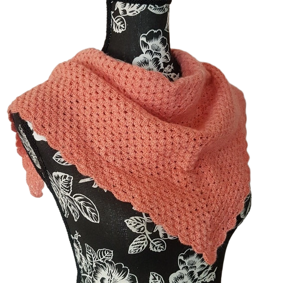 Salmon Sunset Alpaca Shawl: Cozy Chic for Chilly Days!